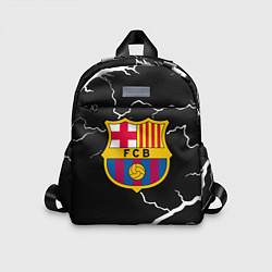 Детский рюкзак Barcelona черно белые молнии, цвет: 3D-принт