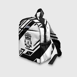 Детский рюкзак Liverpool черные полосы геометрия, цвет: 3D-принт — фото 2