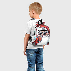 Детский рюкзак Санта Клаус в стильных солнцезащитных очках, цвет: 3D-принт — фото 2