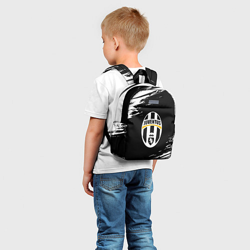 Детский рюкзак Juventus краски штрихи текстура / 3D-принт – фото 5