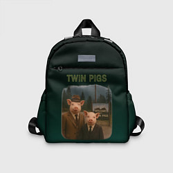 Детский рюкзак Twin Pigs пародия, цвет: 3D-принт
