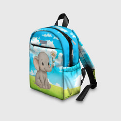 Детский рюкзак Слоненок с цветочком, цвет: 3D-принт — фото 2