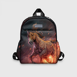 Детский рюкзак Огненная лошадь, цвет: 3D-принт