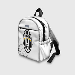 Детский рюкзак Ювентус черные краски всплеск, цвет: 3D-принт — фото 2