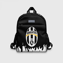 Детский рюкзак Ювентус белый огонь текстура, цвет: 3D-принт