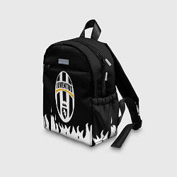 Детский рюкзак Ювентус белый огонь текстура, цвет: 3D-принт — фото 2