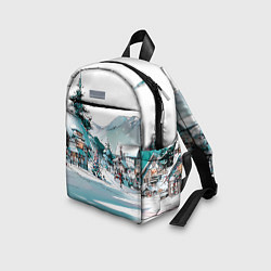 Детский рюкзак Дома и елки - Новый год, цвет: 3D-принт — фото 2