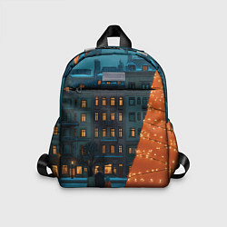 Детский рюкзак Городская светящаяся елка, цвет: 3D-принт