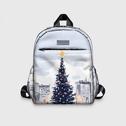 Детский рюкзак Новый год минимализм, цвет: 3D-принт
