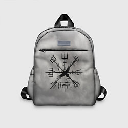 Детский рюкзак Мистический ворон в руническом компасе вегвизир, цвет: 3D-принт