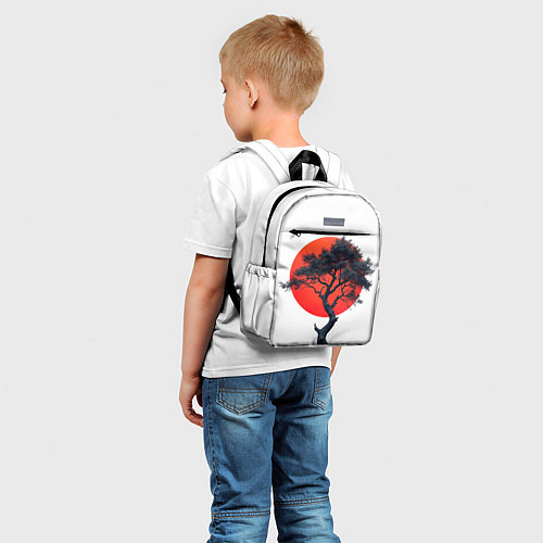 Детский рюкзак Японское дерево и солнце / 3D-принт – фото 5
