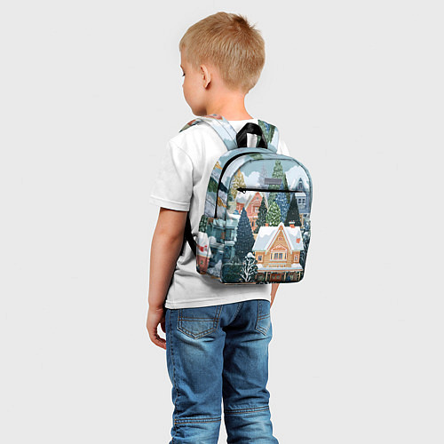 Детский рюкзак Новогодний елочный двор / 3D-принт – фото 5