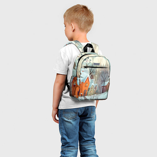 Детский рюкзак Милый новогодний дворик / 3D-принт – фото 5