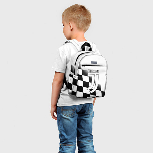 Детский рюкзак Ювентус клетка краски / 3D-принт – фото 5