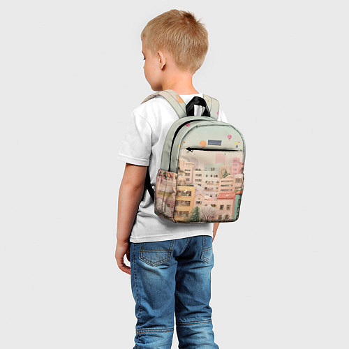 Детский рюкзак Объемный новогодний город / 3D-принт – фото 5
