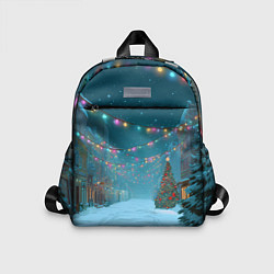 Детский рюкзак Новогодний вечер на улице, цвет: 3D-принт