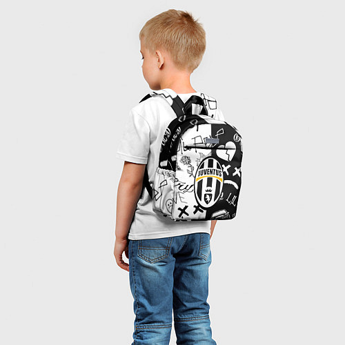 Детский рюкзак Lill Peep x juventus logo / 3D-принт – фото 5