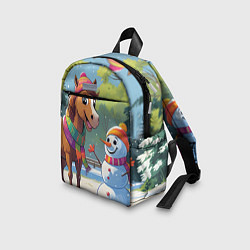 Детский рюкзак Лошадка и снеговик, цвет: 3D-принт — фото 2