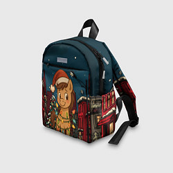 Детский рюкзак Лошадка в новогодней гирлянде, цвет: 3D-принт — фото 2