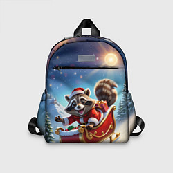 Детский рюкзак Енот в санях, цвет: 3D-принт