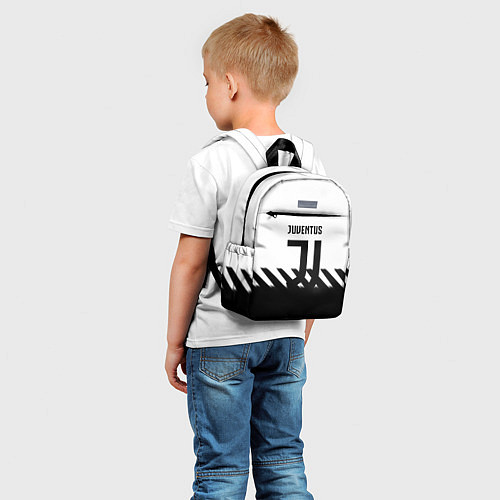 Детский рюкзак Ювентус полосы геометрия линии / 3D-принт – фото 5