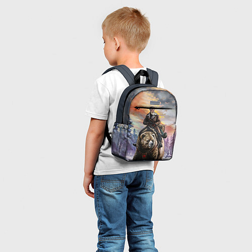 Детский рюкзак Красноармеец на медведе / 3D-принт – фото 5