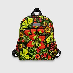 Детский рюкзак Хохлома: земляника, цвет: 3D-принт