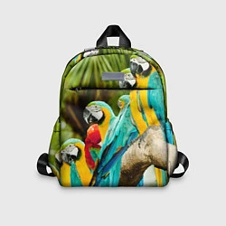 Детский рюкзак Попугаи на ветке, цвет: 3D-принт
