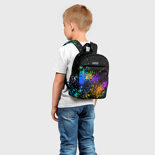 Детский рюкзак Брызги красок / 3D-принт – фото 5
