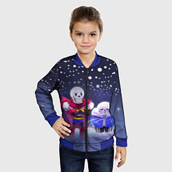 Бомбер детский Sans & Papyrus, цвет: 3D-синий — фото 2