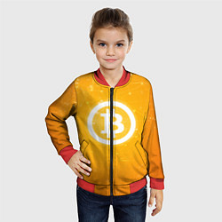 Бомбер детский Bitcoin Orange, цвет: 3D-красный — фото 2