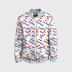 Бомбер детский Россия: триколор-узор, цвет: 3D-серый