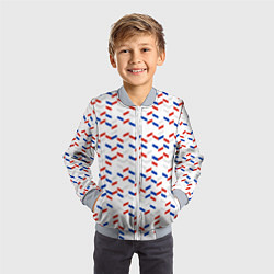 Бомбер детский Россия: триколор-узор, цвет: 3D-серый — фото 2