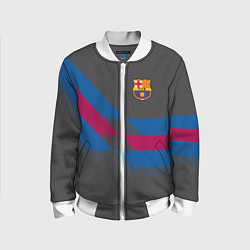 Бомбер детский Barcelona FC: Dark style, цвет: 3D-белый