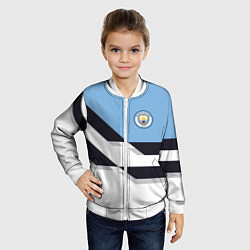 Бомбер детский Manchester City FC: White style, цвет: 3D-белый — фото 2