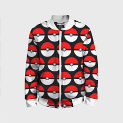 Бомбер детский Pokeball Pattern, цвет: 3D-белый