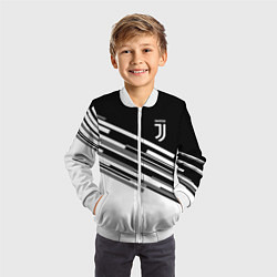 Бомбер детский FC Juventus: B&W Line, цвет: 3D-белый — фото 2