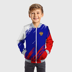 Бомбер детский RUSSIA SPORT, цвет: 3D-серый — фото 2