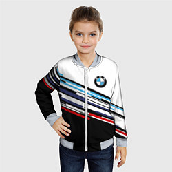 Бомбер детский BMW BRAND COLOR БМВ, цвет: 3D-серый — фото 2
