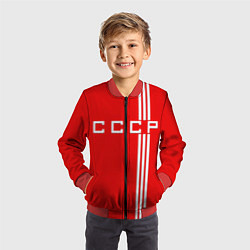 Бомбер детский Cборная СССР, цвет: 3D-красный — фото 2