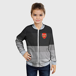 Бомбер детский ФК Арсенал: Серый стиль, цвет: 3D-серый — фото 2