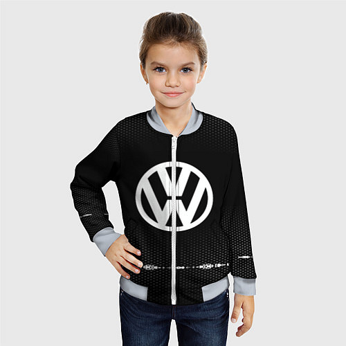 Детский бомбер Volkswagen: Black Abstract / 3D-Серый – фото 4
