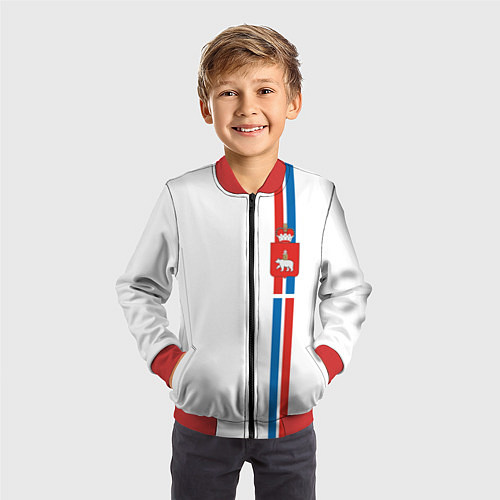 Детский бомбер Пермский край / 3D-Красный – фото 3