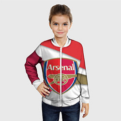 Бомбер детский FC Arsenal, цвет: 3D-белый — фото 2