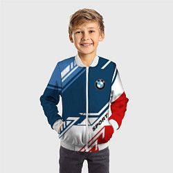 Бомбер детский BMW SPORT, цвет: 3D-белый — фото 2