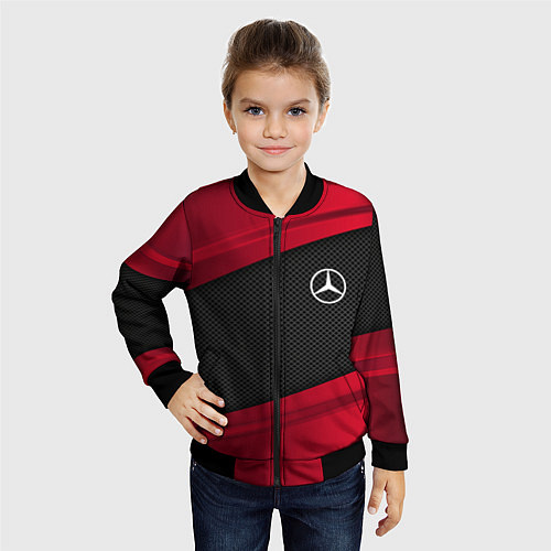 Детский бомбер Mercedes Benz: Red Sport / 3D-Черный – фото 4