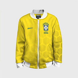 Бомбер детский Brazil Team: WC 2018, цвет: 3D-белый