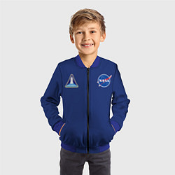 Бомбер детский NASA: Special Form, цвет: 3D-синий — фото 2