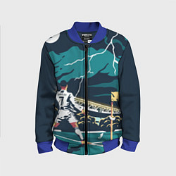 Бомбер детский Ronaldo lightning, цвет: 3D-синий