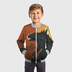 Бомбер детский Godzilla: Monster Smoke, цвет: 3D-серый — фото 2